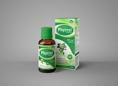 IVY Leaf Syrup Design box design branding cough cough label cough syrup cough syrup design cough syrup label ivy ivy leaf ivy leaf syrup label design leaf syrup packaging design pharma syrup product design syrup design syrup label