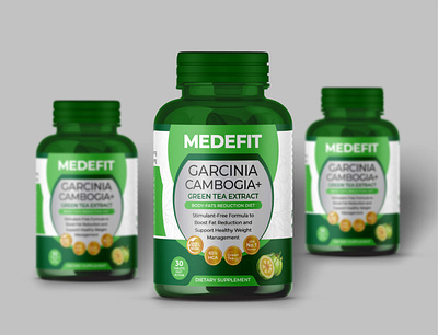 Garcinia Cambogia Label Design branding dietary supplement fitness garcinia cambogia graphic design green tea extract illustration label label design label designing product design product label slimming product weight loss