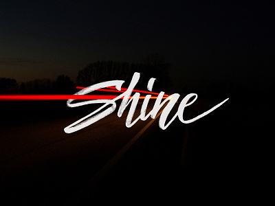 Shine digital art lettering photoshop