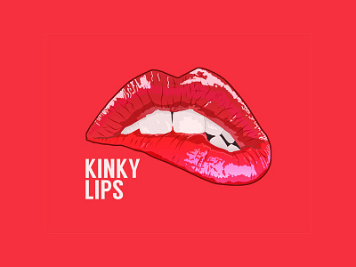 Kinky Lips illustration illustrator lips sticker vector wallpaper