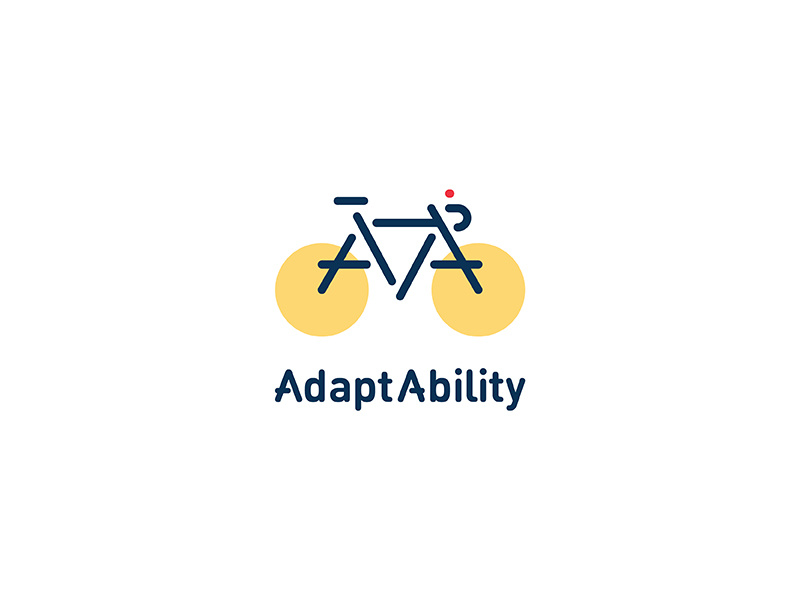 AdaptAbility brooklyn cycling non profit organization branding bicycle logotype