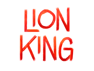 Lion king broadway lettering lion king procreate app
