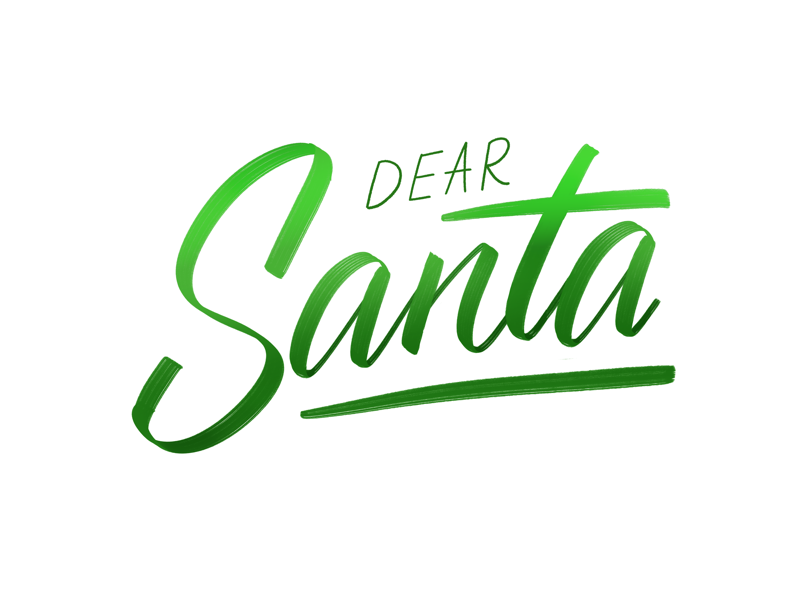Dear Santa holidays. happy holidays christmas santa procreate app digital lettering lettering