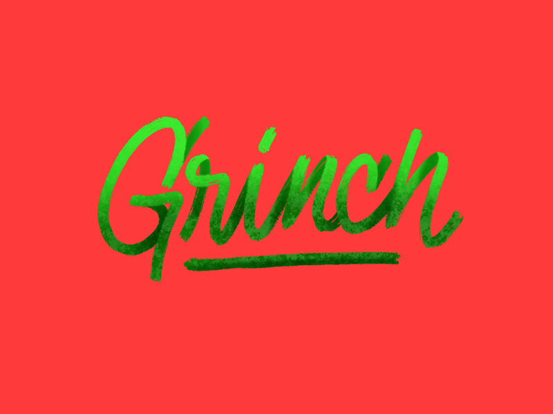 Grinch procreate brushes lettering holidays christmas grinch