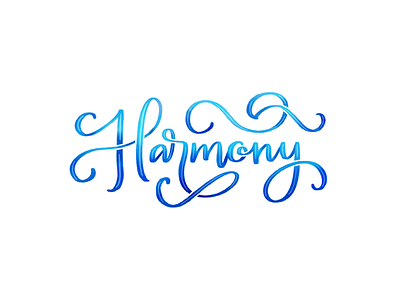 Harmony harmony lettering mermaid brush peace procreate
