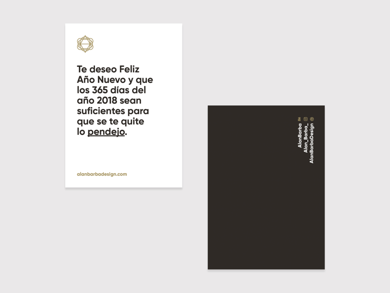 Feliz 2018 branding editorial design feliz año happy new year wishes mock-up 2018 postcard