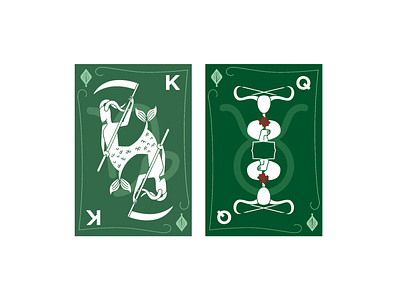 King and Queen for a poker card deck