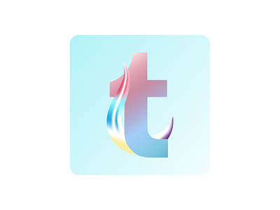 Tumblr App Icon art color design graphic design illustration tumblr vector