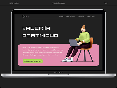 UI/UX designer - Valeriia Portniaha design portfolio ui ux