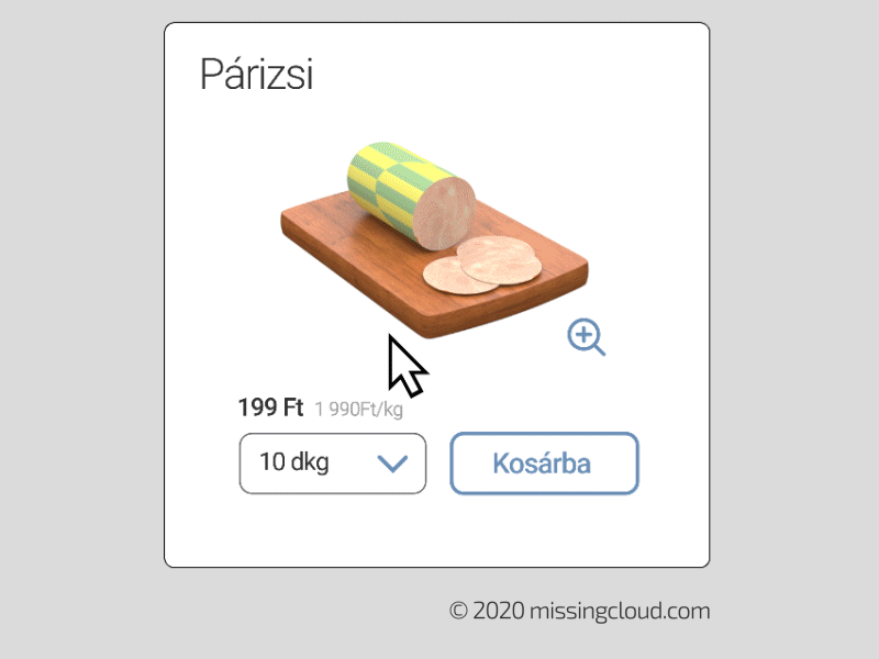Online Parizer shopping (Hungarian content)