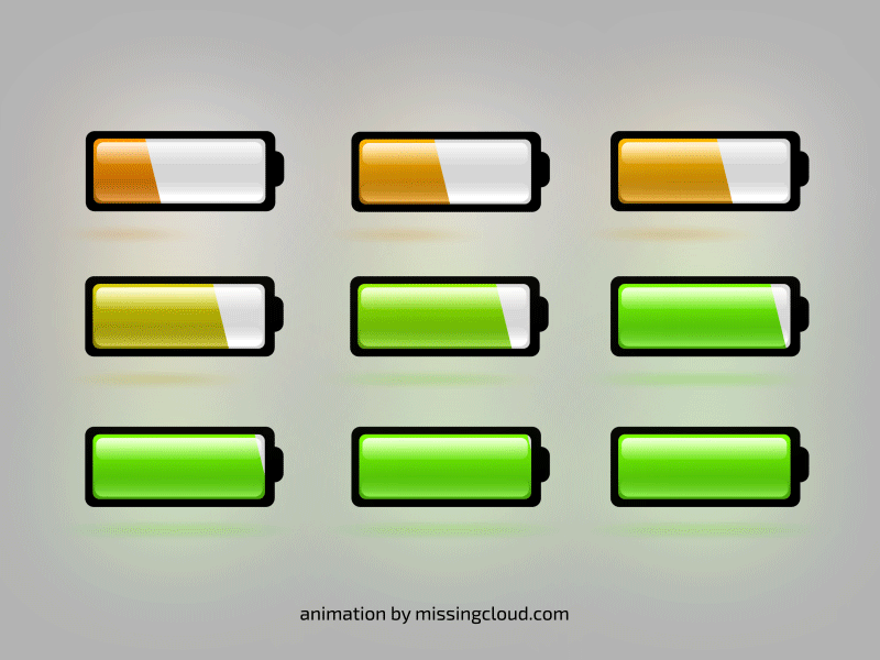 A Dance Of Batteries after effects aftereffects animation batteries battery charging colorful rainbow
