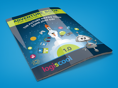 Logiscool Adventure Book render 3d book booklet booklet design cinema 4d design learning
