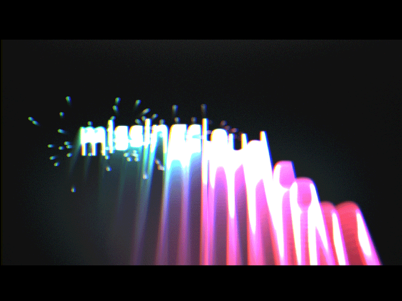 Color trails animation animation 2d colorful missingcloud motion design particles retro text animation