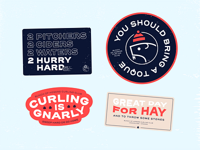 Curling team stickers