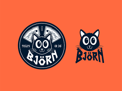 Bjorn the viking cat – Stickers cat illustration lettering sticker sticker design viking