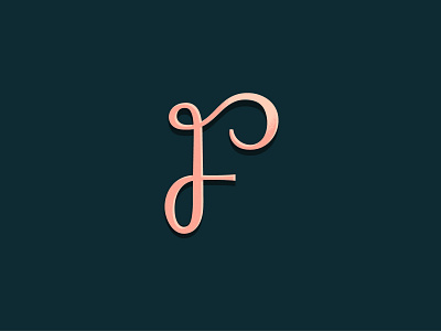 F calligraphy f letter lettering logo noise symbol
