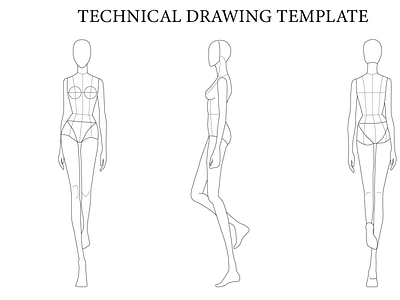 Fashion Technical Drawing Template - 02