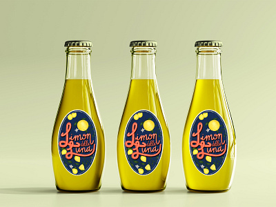 Limon della Luna branding design illustration label lemon limon packaging