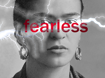 Fearless Frida collage fearless photoshop poster
