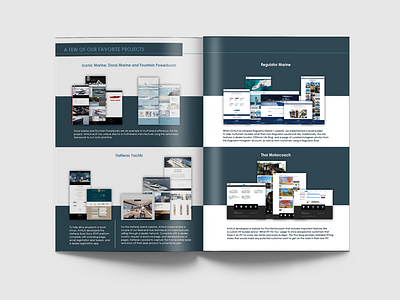 Web Development Brochure agency graphic design indesign layout design mockup