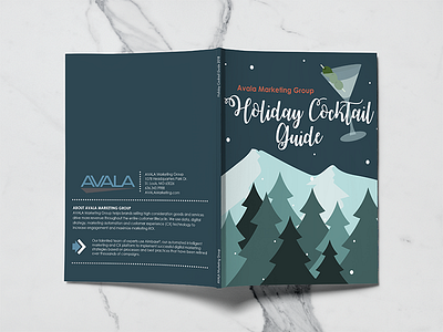 Holiday Cocktail Guide Front Cover card client design holiday layout