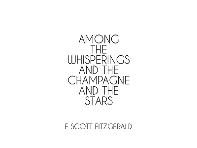 F Scott Fitzgerald