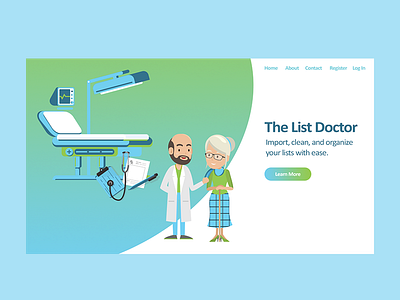 The List Doctor design photoshop web website