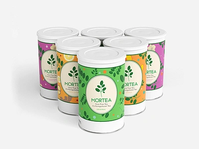 Mortea Tea Cannister cannister design graphic graphic design illustration illustrator layout design package packagedesign packaging packaging design packaging mockup packagingpro photoshop tea vector