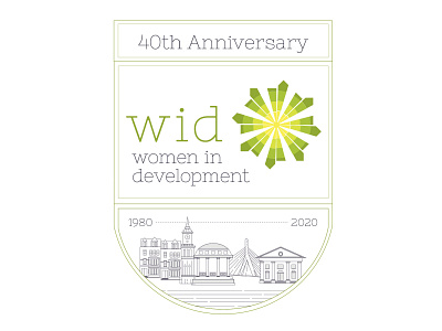 Women In Development of Greater Boston 40th Anniversary Logo boston branding city city logo city scape cityscape design graphic graphic design illustration illustrator logo photoshop travel vector