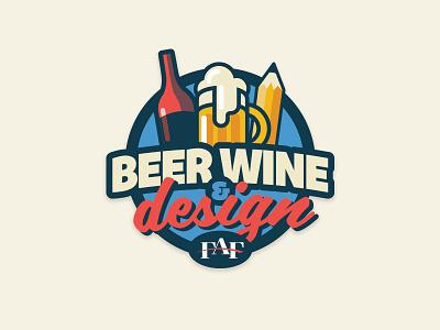 Fresno Ad Fed - Beer Wine Design Logo beer wine design branding fresno fresno ad fed logo logo design marketing networking social event
