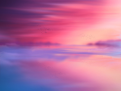 Horizon reflection sky sunset