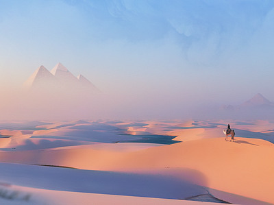 The Desert desert landscape pyramids