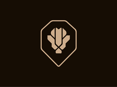 Lion Head Geometric Logo