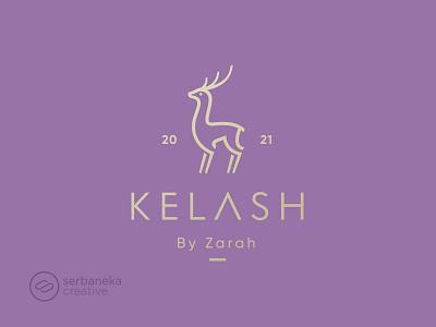 Kelash Eyelash Logo beautifull beauty boutique cosmetic deer deer logo eye eyelash eyelash logo minimal monoline logo salon