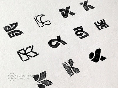 K logo explorations branding design k lettermark logo logo inspirations logotype mark minimal monogram serbaneka creative simple ui