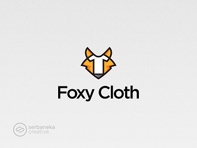 Foxy Cloth Logo animals apparel branding cloth clothing cloths fox foxy logo logo inspirations mark monogram outfit serbaneka creative wolf