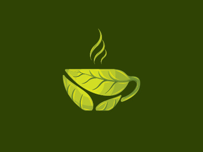 Grean tea cafe cafe logo design coffee coffee break drink food food logo design green green tea music tea tea time