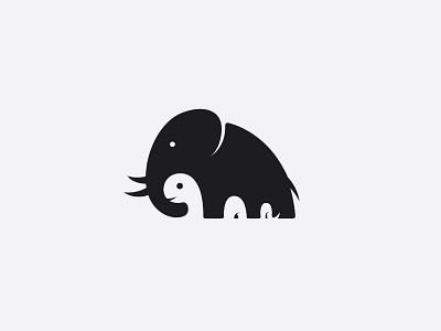 Elephant And Snake Negative Space elephant flat logo design logo inspirations negative space logo snake