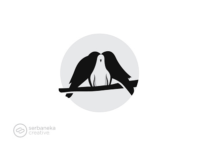 Three Birds animal birdies birds logo isnpirations negative space