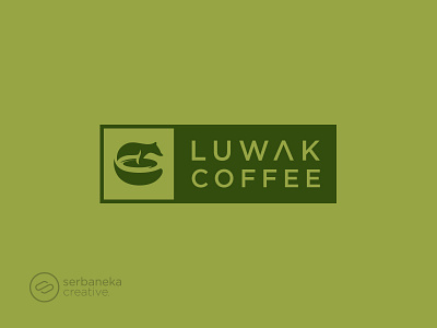 Luwak Coffee Logo barista civet coffee coffee addict coffee shop creative drink luwak minimal