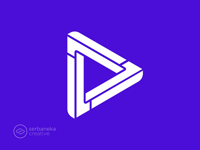 One Play Logo app app icon digital icon logo inspirations media one play player shape