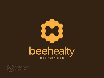 Bee Healthy Logo bee drink food healthy hive honey honeycomb logo inspirations nutrition pet pets petshop serbaneka creative