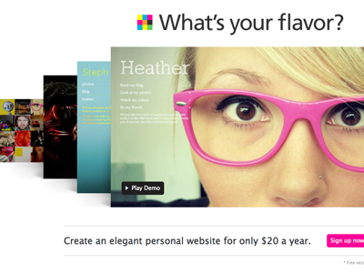Whats your flavor? flavors.me homepage teaser