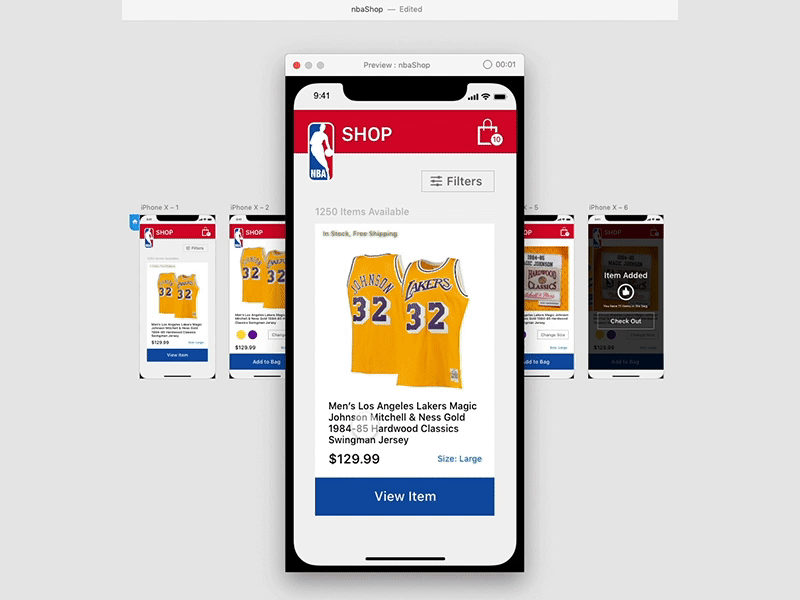 Nba Shop - Shot_3 app design ui