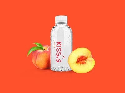 kissis bottle brand logo mock up packaging product design