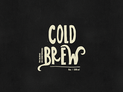 Cold Brew brew coffee cold label lettering logo