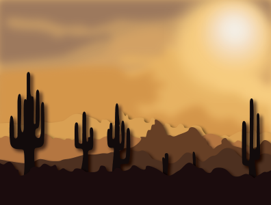 Desert cactus desert design graphic design illustration julia pgh vector