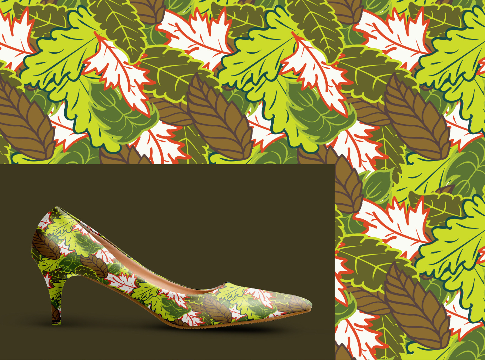 different-types-of-leaves-vector-repeat-pattern-by-snadiacreations-on