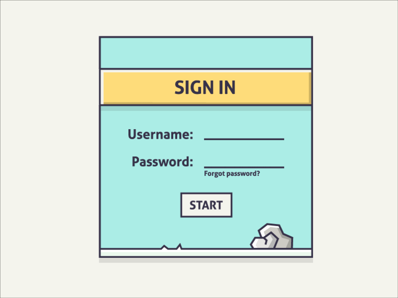 Sign-in Screen after effects animation game game ui gif interface loading loading screen login sign in ui ux