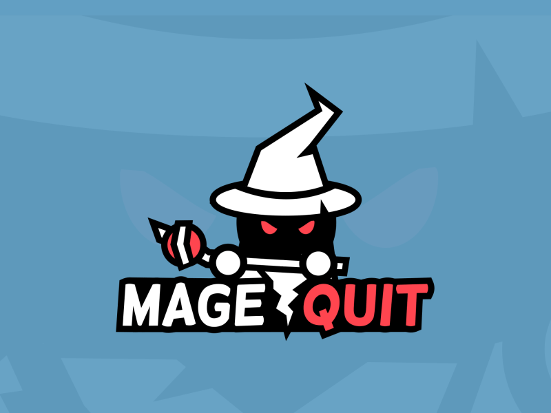 MageQuit Logo Animation after effects angry animation character animation game gif illustration logo logo animation mage motion graphics wizard